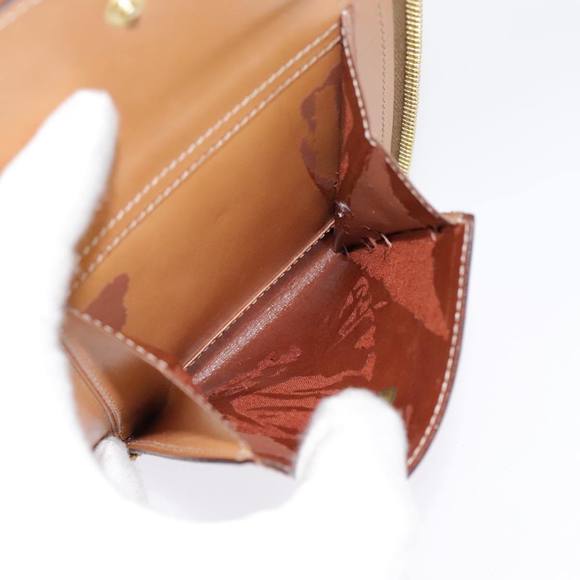 CELINE Macadam Canvas Clutch Bag PVC Leather Brown Gold Auth 90268 - Picture 11 of 16